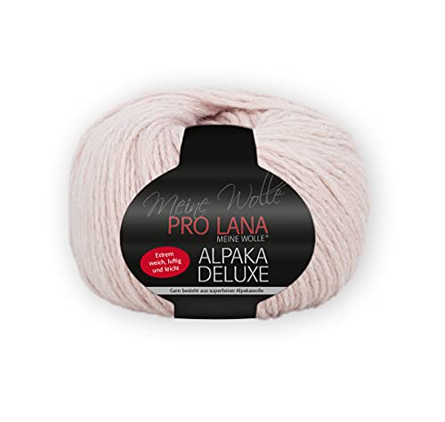 Pro Lana Alpaka Deluxe Farbe 37, Alpakawolle Stickwolle, Wolle Alpaka Nadelstärke 5 mm zum Stricken und Häkeln von Pro Lana
