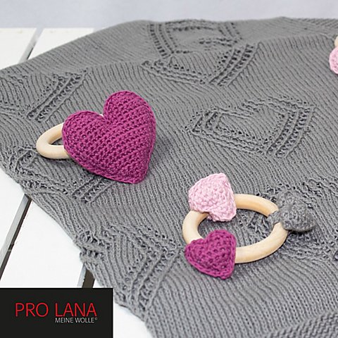 Strickanleitung – Baby Decke mit Beißring aus Pro Lana Baby Cotton Organic von Pro Lana