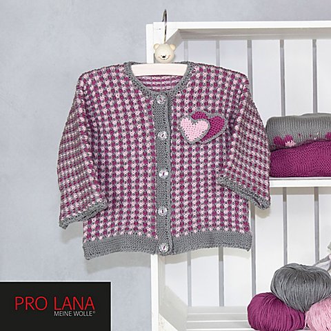 Strickanleitung – Baby Weste mit Schnullerkette aus Pro Lana Baby Cotton Organic von Pro Lana