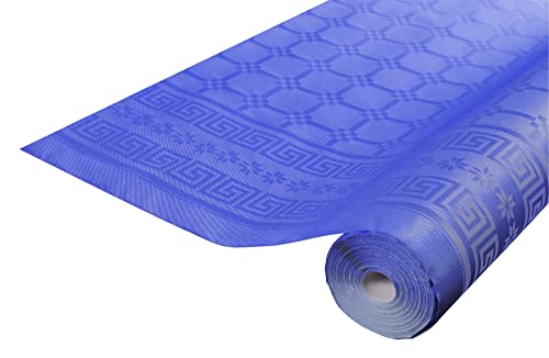 Pronappe Tischdecke R482519I Einweg-Tischdecke aus Damastpapier Länge 25m Breite 1,20m (pro Rolle) Farbe marineblau Damastpapier mit schickem und klassischem Universalmuster von Cogir