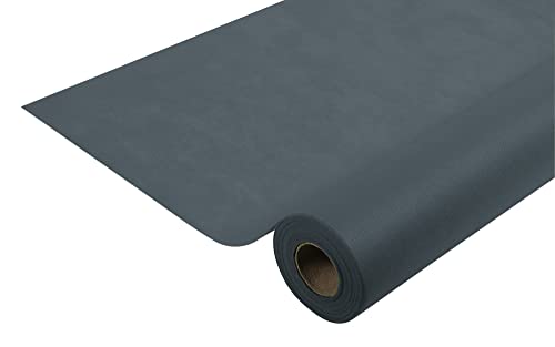 Pronappe Tischdecke R781233I Einweg-Tischdecke aus Spunbond-Vlies Länge 50,4m Breite 1,20m (pro Rolle) Rolle, alle 1,20m vorgeschnitten Farbe Anthrazit Reißfest, wasserabweisend und abwischbar von Pro Nappe