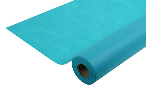 Pro Nappe Pronappe Tischdecke R782528I Einweg-Tischdecke aus Spunbond-Vlies Länge 25m Breite 1,20m (pro Rolle) Farbe Türkisblau Reißfestes, wasserabweisendes und abwischbares Material von Pro Nappe