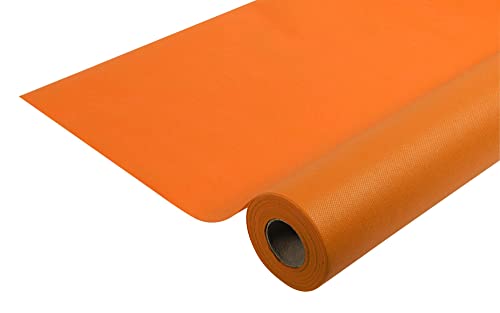 Pronappe Tischdecke R785047I Einweg-Tischdecke aus Spunbond-Vlies Länge 50m Breite 1,20m (pro Rolle) Farbe Mandarine Reißfester, wasserabweisender und abwischbarer Stoff von Pro Nappe