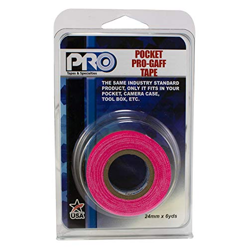 Pro Tapes 306GB16MFLPIN1 PRO Pocket Gaffer-Klebeband, 2,5 cm x 6 m, fluoreszierendes Pink von Heywood