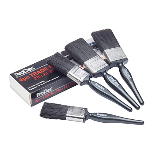 ProDec Trade Pro Pinsel-Set mit gemischten Borsten, für EIN glattes Finish, mit Dispersions-, Glanz-, Satin-Farben an Wänden, Decken, Holz, Metall – 2 x 1,5, 5,1 x 5,1 cm Pinsel von ProDec