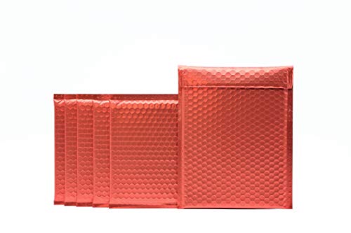 ProLine Luftpolster-Versandtaschen, matt, Metallic-Rot, 21,6 x 30,5 cm 8.5x12 rot von ProLine Packaging