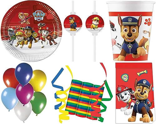 136-tlg. Set Kindergeburtstag Party Feier Fete Deko Motto Paw Patrol Ready for Action von Procos