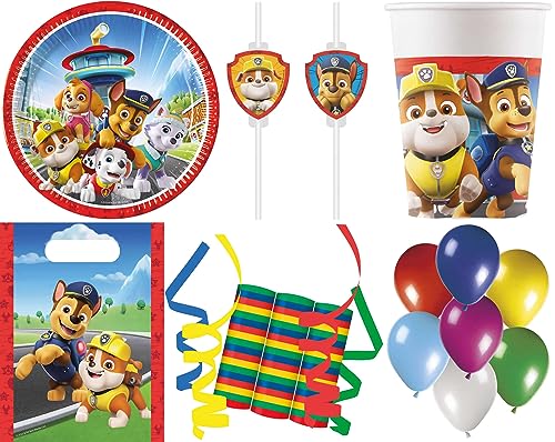 136-tlg. Set Kindergeburtstag Party Feier Fete Deko Motto Paw Patrol Rescue Heroes von Procos