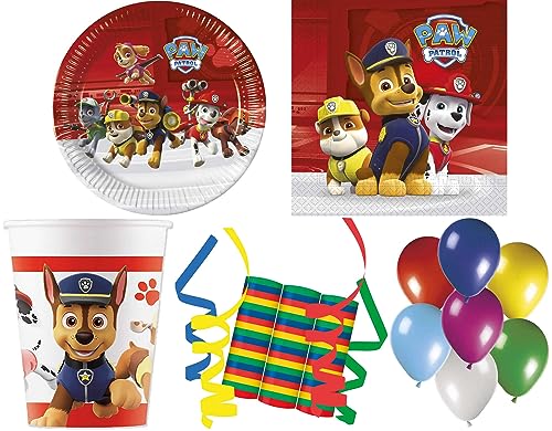 140-tlg. Set Kindergeburtstag Party Feier Fete Deko Motto Paw Patrol Ready for Action von Procos