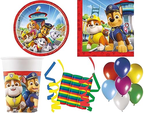 140-tlg. Set Kindergeburtstag Party Feier Fete Deko Motto Paw Patrol Rescue Heroes von Procos