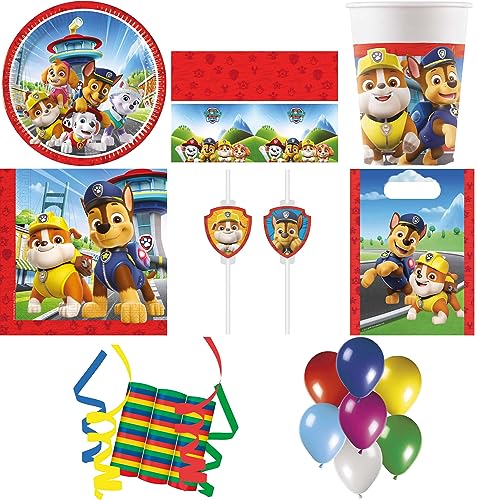 157-tlg. Set Kindergeburtstag Party Feier Fete Deko Motto Paw Patrol Rescue Heroes von Procos