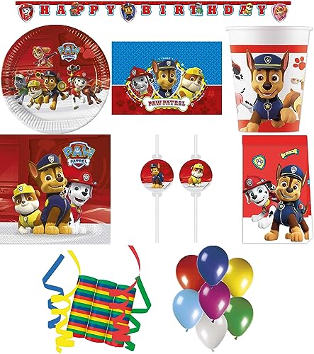 158-tlg. Set Kindergeburtstag Party Feier Fete Deko Motto Paw Patrol Ready for Action von Procos