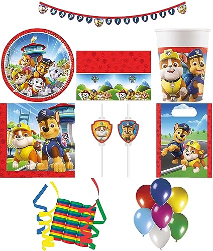 158-tlg. Set Kindergeburtstag Party Feier Fete Deko Motto Paw Patrol Rescue Heroes von Procos