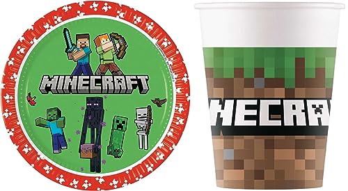 16-tlg. Set Kindergeburtstag Party Feier Fete Deko Motto Minecraft von Procos