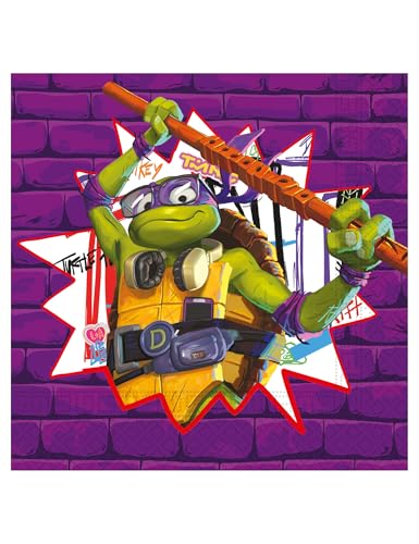 20 Servietten Teenage Mutant Ninja Turtles von Procos