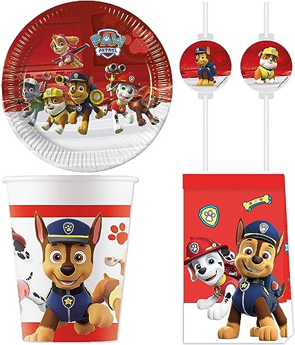 32-tlg. Set Kindergeburtstag Party Feier Fete Deko Motto Paw Patrol Ready for Action von Procos