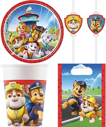 32-tlg. Set Kindergeburtstag Party Feier Fete Deko Motto Paw Patrol Rescue Heroes von Procos