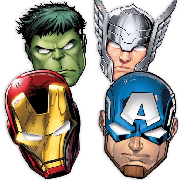 Avengers Masken, 6er Pck von Procos