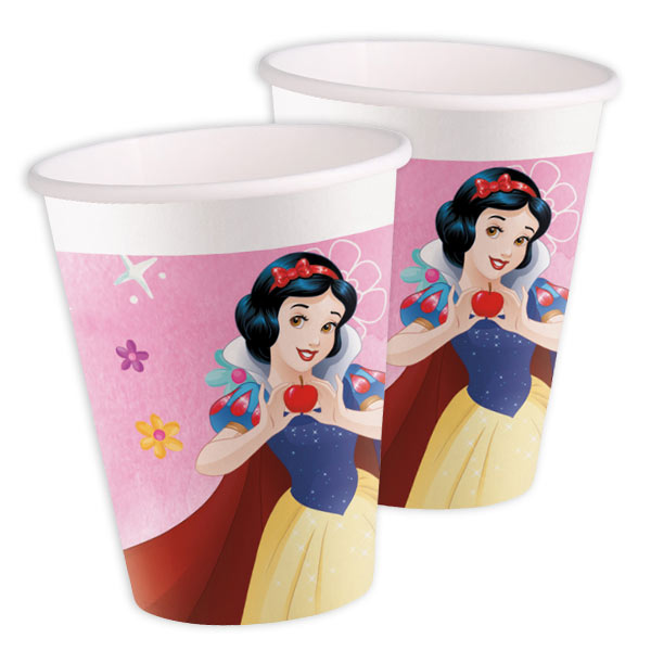 Disney Princess Partybecher, 200ml, 8 Stück, Prinzessin-Deko von Procos