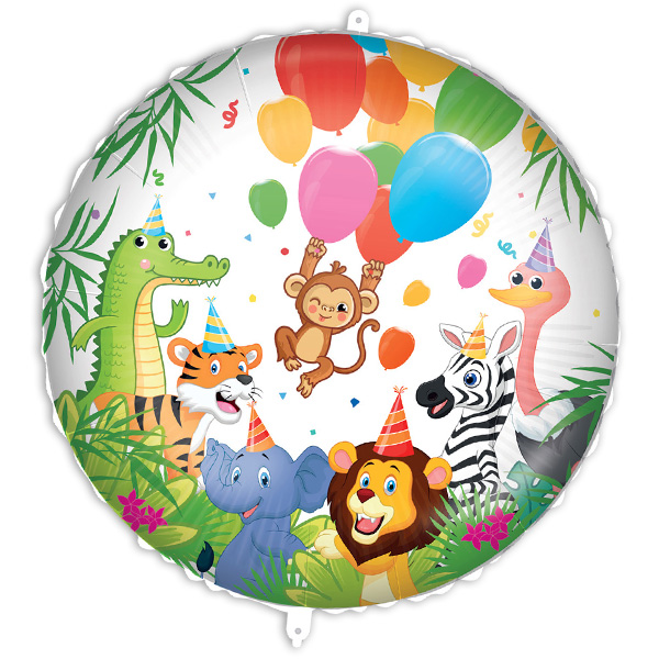 Dschungelparty Folienballon, heliumgeeignet, Ø 35cm, Kindergeburtstag Dschungel von Procos