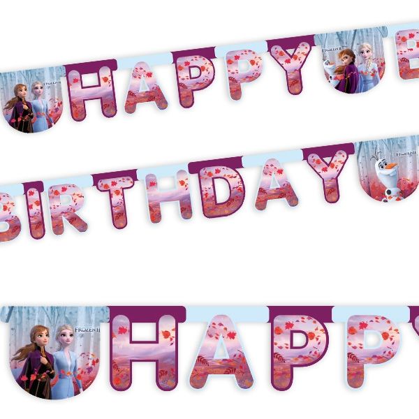 Frozen 2 - Buchstabenkette Happy Birthday, 1 Stk, 2m von Procos