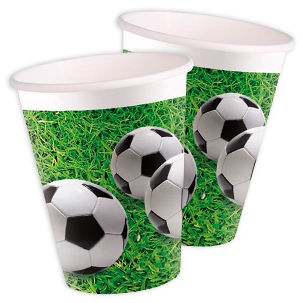 Fußball Pappbecher, 8 Stk., 200ml von Procos