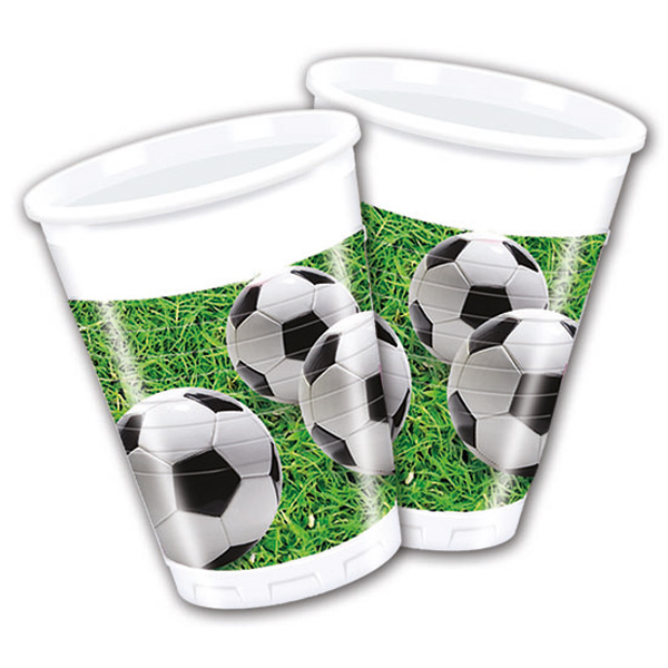 Fußball Plastikbecher, 8 Stk., 200ml von Procos