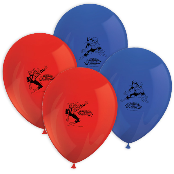 Luftballons "Spiderman", 8 Stk., 30cm von Procos