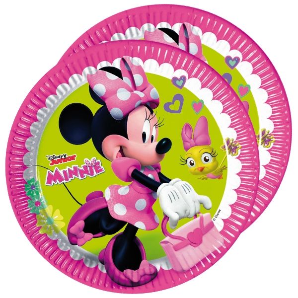 Minnie Kuchenteller, 8er Pack, 22,5cm, für Minnie Mouse Mottoparty von Procos