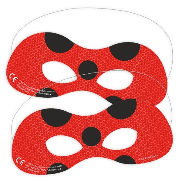 Miraculous Ladybug Partymasken, 6 Stk von Procos