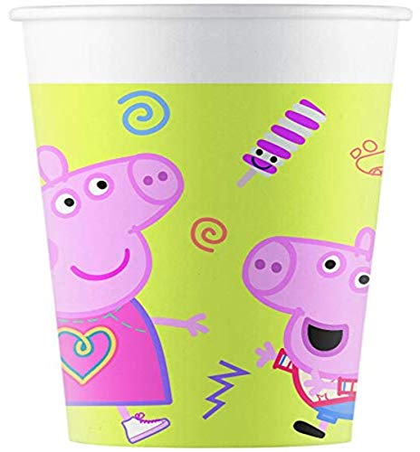 Papiergläser 200ml CF8 Peppa Pig Messy Play von Procos