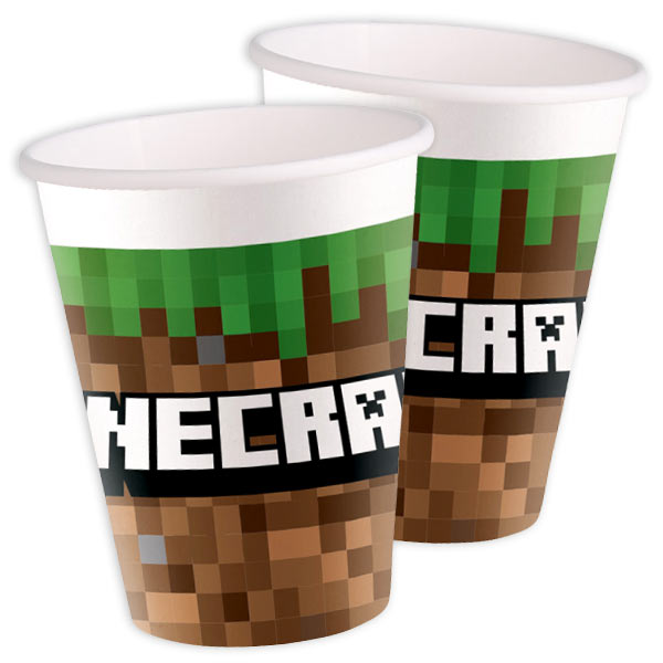 Partybecher Minecraft im 8er Pack, 200ml, Minecraft Tischdeko von Procos