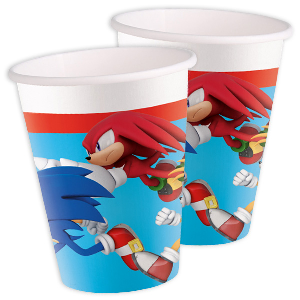 Partybecher Sonic the Hedgehog im 8er Pack, 200ml, Sonic Tischdeko von Procos