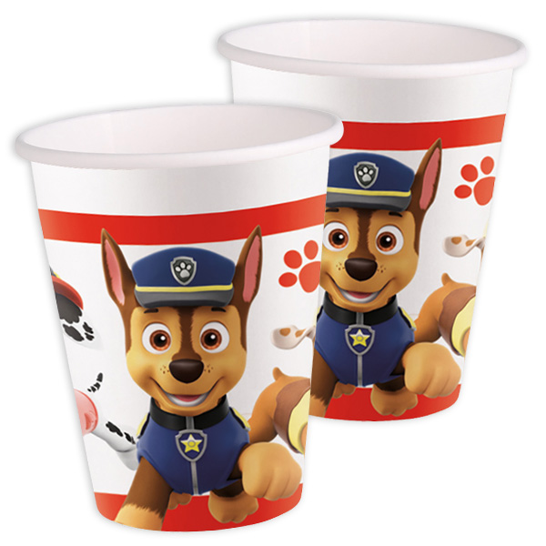 Paw Patrol Partybecher aus Pappe, 8er Pack, 200ml von Procos