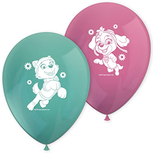 Paw Patrol Skye & Everest Latex-Luftballons, bedruckt, 8 Stück von Procos