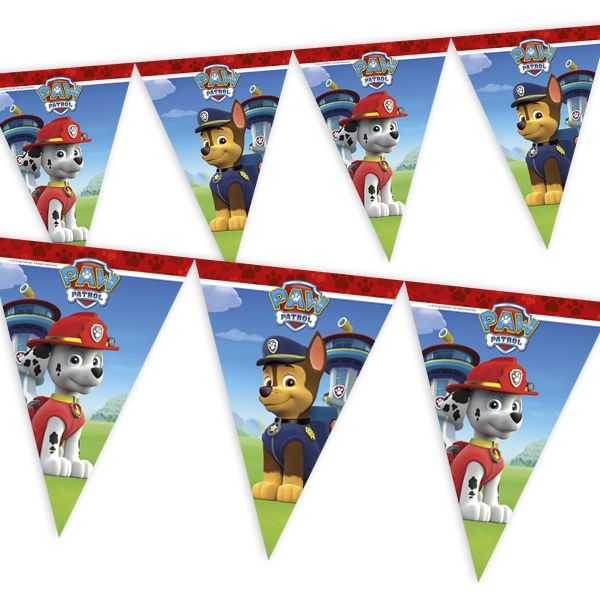 Paw Patrol Wimpelkette, Mottoparty Deko Indoor & Outdoor, Folie, 2,3m von Procos