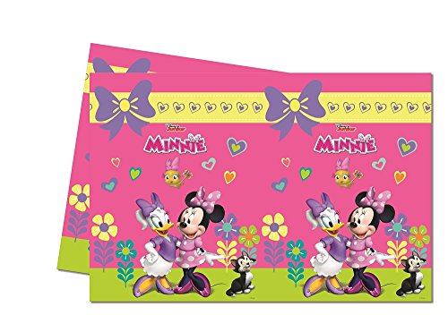 Procos 87865 - Party-Tischdecke Minnie Happy Helpers, Größe 120 x 180 cm, abwischbar, mehrfach verwendbar, Tischtuch, Dekoration, Geburtstag, Mottoparty von Procos