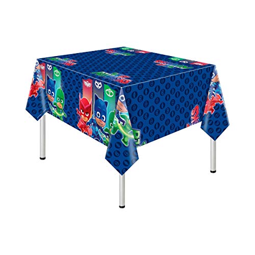 Procos 88634 - Tischdecke PJ Masks, Größe 120 x 180 cm, Superhelden, Partydekoration, Kindergeburtstag von Procos