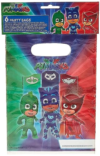 Procos 88637 - Partytüten PJ Masks, 6 Stück, Mitgebsel, Kindergeburtstag von Procos