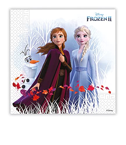 Procos 91732 - Servietten Disney Frozen 2, FSC® Mix, Anna und Elsa, 20 Stück von Procos