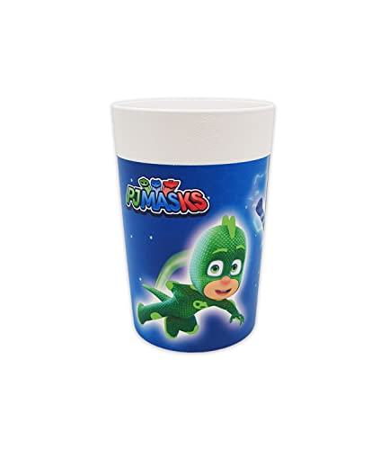 Procos 92853 - Mehrwegbecher PJ Masks, 2 Stück, Fassungsvermögen 230 ml, wiederverwendbar, Partygeschirr von Procos