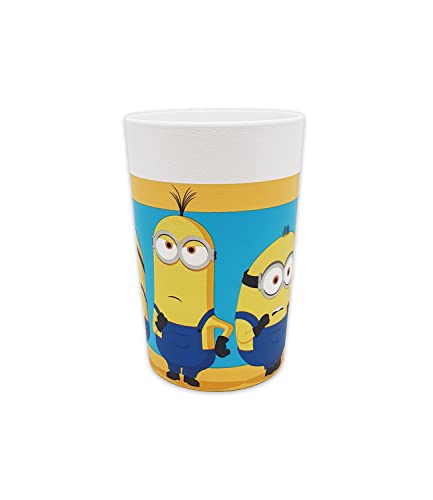 Procos 92854 - Mehrwegbecher Minions, 2 Stück, Fassungsvermögen 230 ml, wiederverwendbar, Partygeschirr von Procos