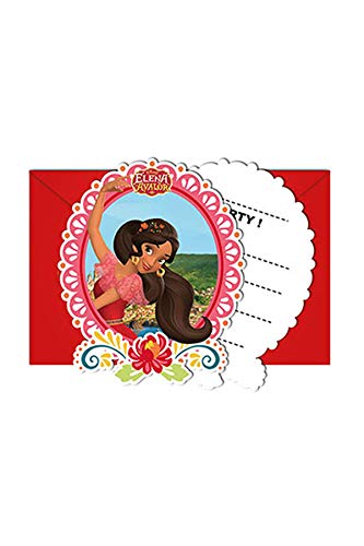 Procos Elena d'Avalor Einladungen + Umschläge, mehrfarbig, Einheitsgröße von Procos