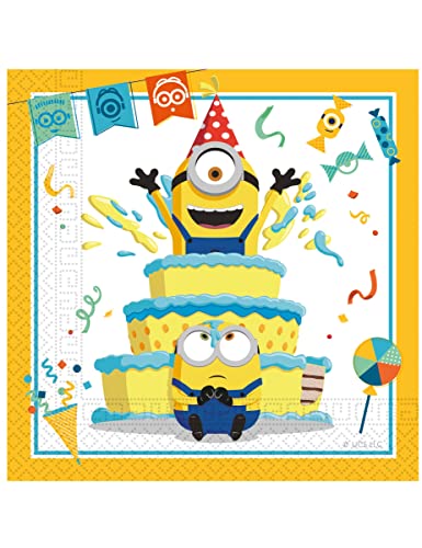 Procos Folat 92136P Servietten Minions 33x33cm-20 Stück, Multicolor von Procos