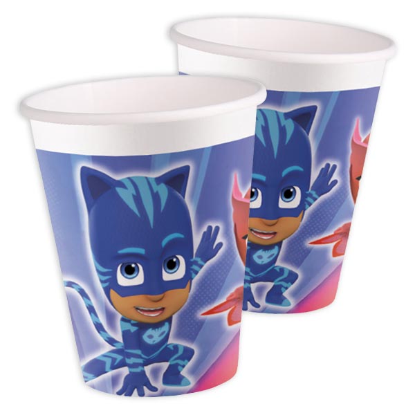 Pyjamahelden Partybecher für PJ Masks Geburtstag, 8 Stk., 200ml von Procos