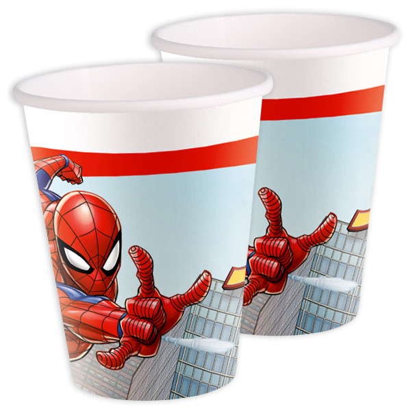 Spiderman Crime Fighter Becher, 200ml, 8 Stück von Procos