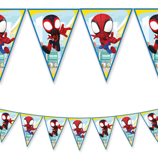 Spidey Wimpelkette, Pappe, 2,3m von Procos