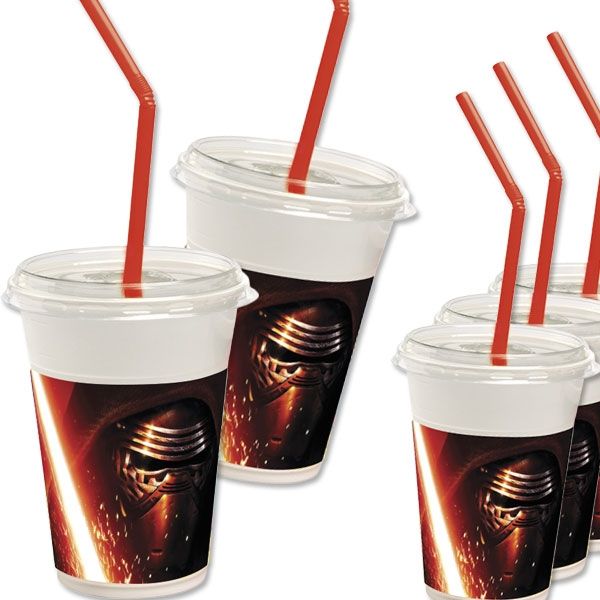 The Force Awakens Milchshake-Becher, 12 StarWars-Plastikbecher von Procos