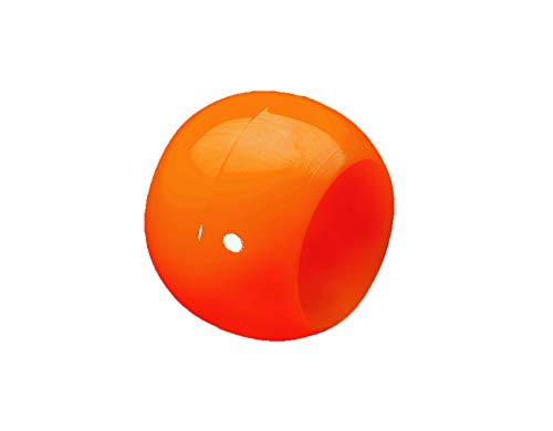 prodecoshop 8 Schlaufenkugeln, Dekokugeln, Zierkugeln für Gardinen, Kunststoff, Ø Loch 20,5 mm, orange von prodecoshop