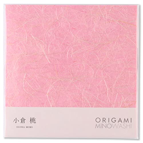 Japanisches Traditionelles Mino Washi Origami Papier 15.5 cm, 20 Blatt - Hochwertiges Washi Papier, Natürliche Hanffaser Textur (Momo Pink) von Product of Gifu Japan